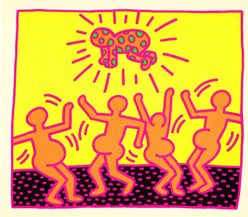 Keith Haring Vintage The Fertility Suite Promotional Cards